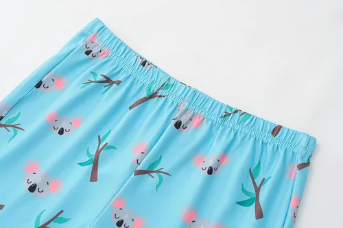 Miniatura 6 de Pijamas de verano para niñas, de manga corta y pantalones cortos de lunares, conjunto de pijamas para niños grandes, talla 6-16