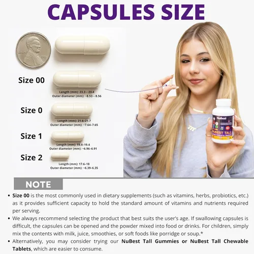 Miniatura 6 de NuBest Alta fórmula de fuerza ósea de alta calidad para 10+, inmunidad mejorada y salud general para mayores de 10 años con calcio, vitamina D3