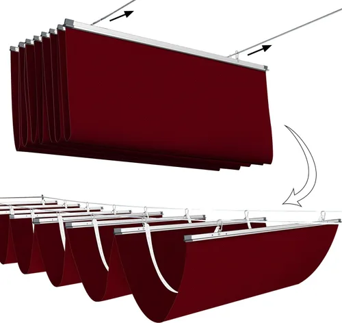 Miniatura 6 de E&K Toldo retráctil impermeable de 7 pies de ancho x 16 pies de largo, para exteriores, para patio, jardín, terraza, enrejado (rojo)