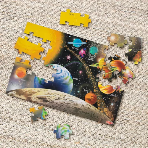 Miniatura 9 de Melissa & Doug – Sistema solar 48 pcs Floor Puzzle, Sistema solar 48 piezas rompecabezas de suelo, Multicolor