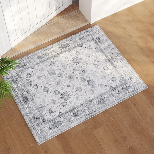 Miniatura 33 de Rugcomf Alfombra de pasillo de 2 x 6 pies, lavable, bohemio, suave, antideslizante, no desprende pelusa, lana sintética, estilo vintage para cocina