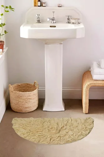 Miniatura 15 de Home Weavers Bell Flower Collection - Tapetes de baño copetudos 100 % algodón, extrasuaves y absorbentes, antideslizantes, lavables a máquina, lino