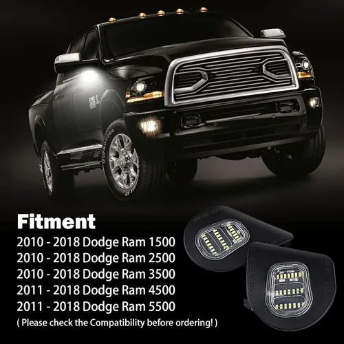 Miniatura 7 de KanSmart Para Ram Puddle Lights compatibles con Dodge Ram 1500 2500 2010-2019 Accesorios Espejo Puddle Light Ram 3500 4500 5500 LED Espejo Lateral