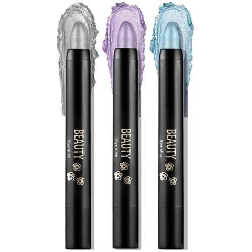 Miniatura 11 de Boobeen Lápiz de sombra de ojos impermeable, lápiz de sombra de ojos en crema brillante para maquillaje de ojos con purpurina, fácil de usar (012#)