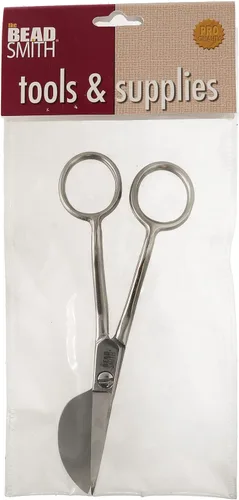 Miniatura 6 de The Beadsmith Tijera de apliques – 6 pulgadas, borde de cuchillo de pico de pato, mango en ángulo, tornillo de tensión ajustable – forma de paleta