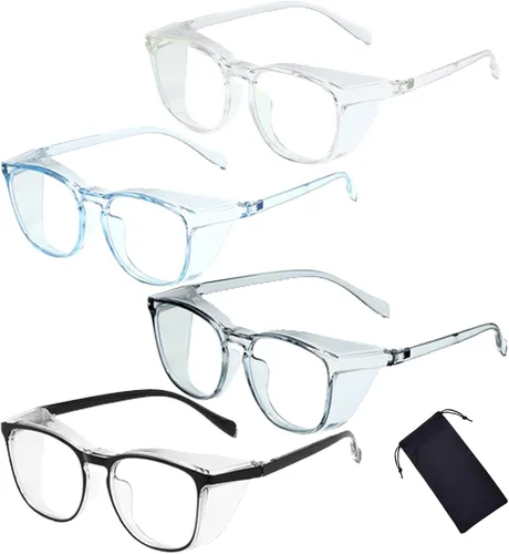 Miniatura 8 de Gafas de seguridad para hombres y mujeres, gafas de seguridad antivaho cómodas, bloqueo de luz azul, protección UV, enfermeras adultas (clear 1pack)
