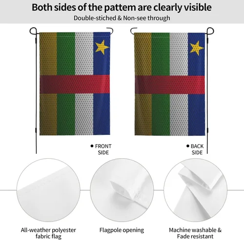 Miniatura 6 de Flag Of The Central African Republic Garden Flag 12.5"x18" Inch Double Sided Garden Flags Home Lawn Outdoor Decor Flags Party Banner Welcome Flag
