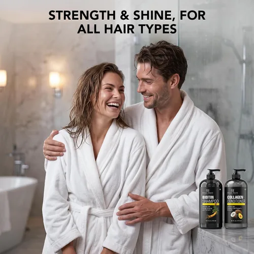Miniatura 7 de Botanic Hearth Champú y acondicionador de biotina con colágeno Combate la pérdida de cabello y con ginseng coreano y cúrcuma, acondicionador