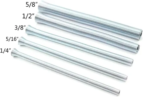 Miniatura 3 de Juego de 5 dobladores de tubos de resorte de 1/4 pulgadas, 5/16 pulgadas, 3/8 pulgadas, 1/2 pulgadas y 5/8 pulgadas para cobre, aluminio y acero