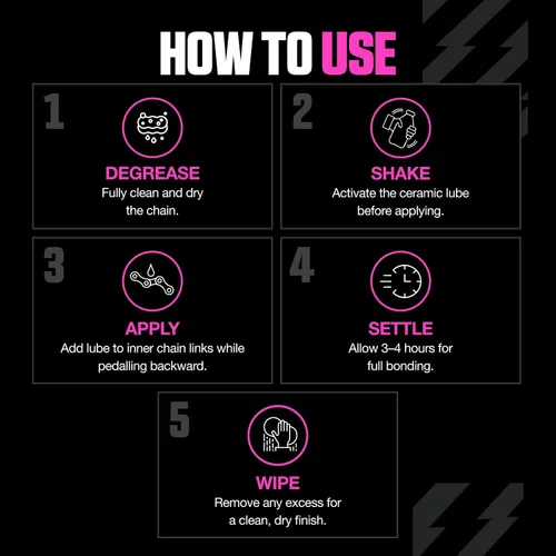 Miniatura 5 de Muc-Off eBike - Lubricante de cadena seca, 1.7 onzas líquidas, lubricante para bicicleta, aceite de cadena de bicicleta, cera de cadena