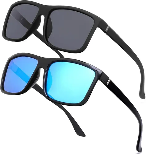 Miniatura 15 de Gafas de sol polarizadas deportivas para hombre, gafas de marco cuadrado NP1007