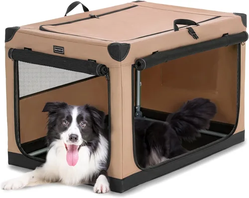 Miniatura 24 de PETSFIT Jaula portátil suave de 26 pulgadas para perros – Marco resistente en espiral patentado, perrera plegable para perros pequeños, 3 puertas