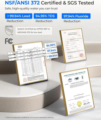 Miniatura 3 de Waterdrop CoreRO - Sistema de ósmosis inversa para encimera, certificado NSF/ANSI 58 y 372, 6 etapas, filtro de agua de ósmosis inversa portátil