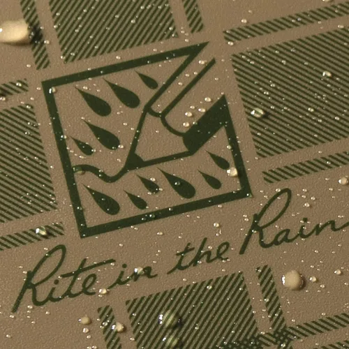 Miniatura 6 de Rite in the Rain - Cuaderno con espiral superior resistente a la intemperie, 3 x 5 pulgadas, cubierta a cuadros color canela y verde