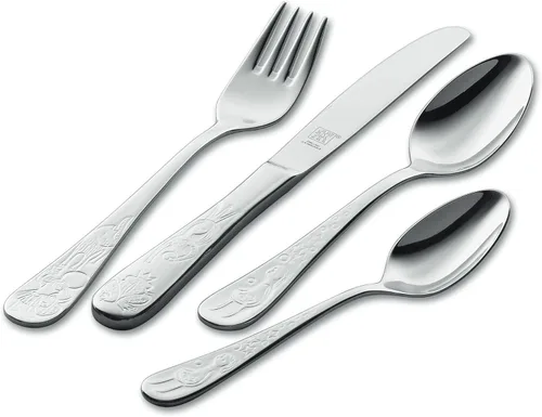 Miniatura 10 de ZWILLING Juego de cubiertos para niños, 4 uds., para niños a partir de 3 años, acero inoxidable 18/10, Bino, 5.9 x 3.9 x 0.8 in, plata