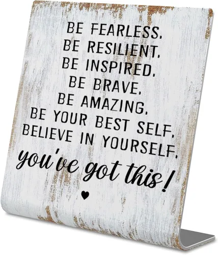 Miniatura 31 de Regalos de agradecimiento para mujeres y hombres, placa decorativa para oficina, regalos de reconocimiento con cita motivacional "En caso de que