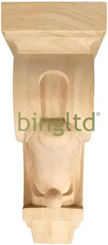 Miniatura 3 de BingLTD - Soporte tradicional de madera de caucho maciza Corbel de 9 1/8" - 1 PC (C-CBLN-RW)
