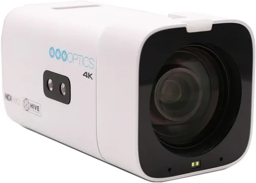 Miniatura 2 de PTZOptics Cámara Studio 4K (blanco) Zoom óptico de 12x UHD60 NDI HX2 Transmisión SRT Cámara PTZ Pro para eventos + trípode + cable HDMI
