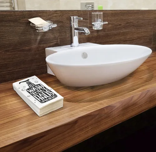 Miniatura 4 de Gift Boutique Divertidas servilletas de baño para invitados, paquete de 100 toallas de mano de papel desechables de 3 capas para tocador, lavarse