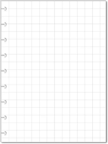 Miniatura 10 de Páginas de notas en cuadrícula se adaptan a 9 discos de planificadores clásicos Happy Planner, recambios de notas, insertos preperforados para Happy