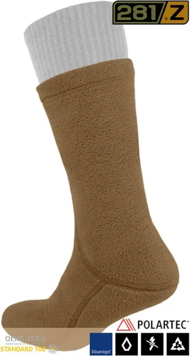 Miniatura 2 de 281Z Hiking Warm 8 inch Boot Liner Socks - Military Tactical Outdoor Sport - Polartec Fleece Winter Socks (Coyote Brown)