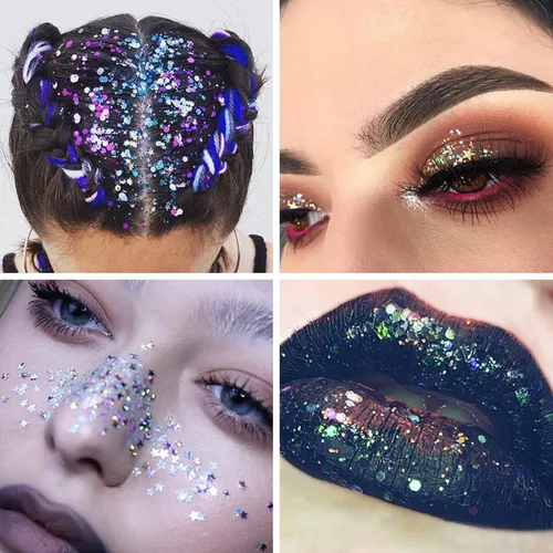 Miniatura 5 de UCANBE Pro Paleta de Sombra de Ojos con Purpurina - Paleta Profesional de 16 Colores - Polvo de Sombra de Ojos con Purpurina Prensada Gruesa y Fina