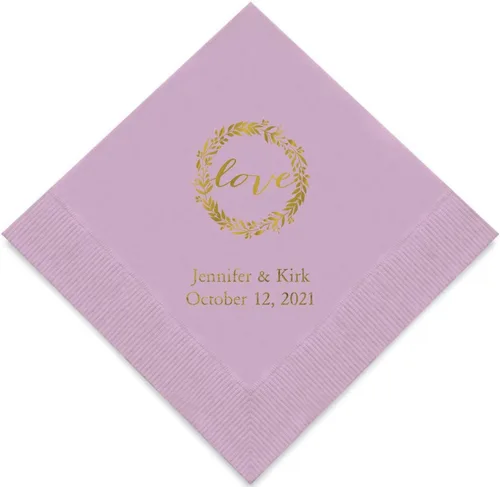 Miniatura 16 de Weddingstar - servilletas de papel impresas personalizables Negro
