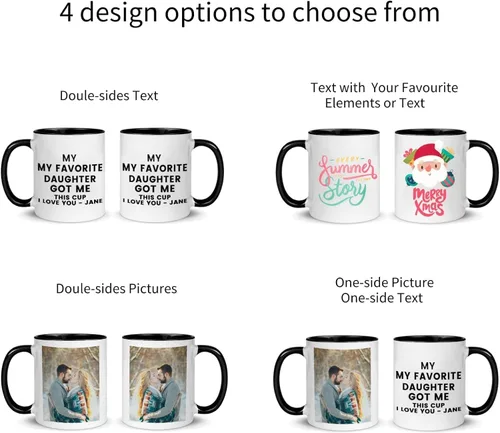 Miniatura 4 de Taza personalizada con texto de logotipo de imagen, taza de café personalizada, tazas personalizadas para café, con foto, taza de café