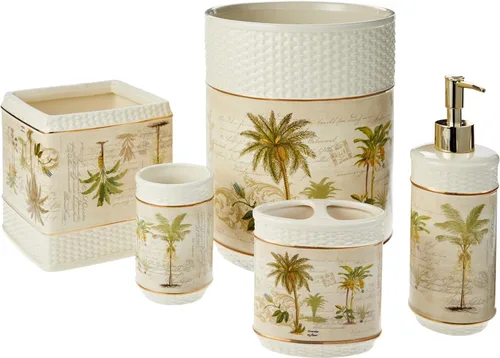 Miniatura 7 de Avanti Linens - Dispensador de jabón/bomba de loción, artículos esenciales para el baño de invitados, accesorios de baño inspirados en el tropical