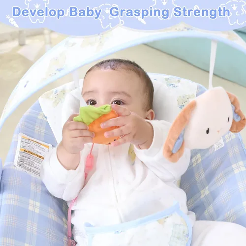 Miniatura 3 de Bouncer para bebés, asiento hinchable para bebés con música y vibraciones, balancín portátil para recién nacidos