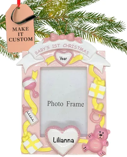 Miniatura 11 de Marco de fotos personalizado 2026 Adornos de Navidad personalizados las 24 horas para árbol Marco de fotos rojo personalizado regalo de recuerdo