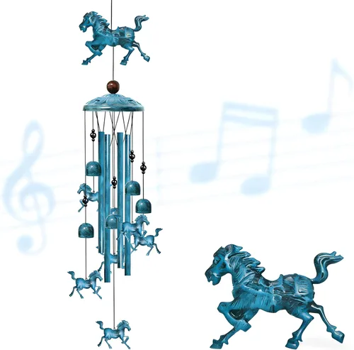Miniatura 22 de Campanillas de viento de perro salchicha para exteriores, campanillas de viento decorativas, regalos de perro salchicha para mujeres/hombres, Negro