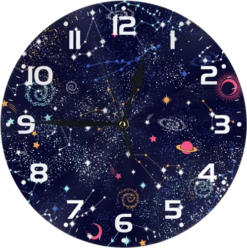 Miniatura 11 de Bee - Reloj de pared para niños, 10 pulgadas, silencioso, sin tictac, fácil de leer, reloj de pared para niños y niñas, decorativo para habitación