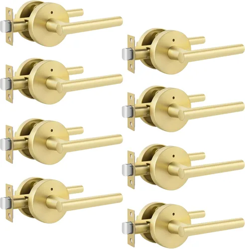 Miniatura 23 de Goldenwarm - Paquete de 1 picaporte negro inactivo de una sola cara, con tirador de puerta de extracción mate, resistente, para armario o despensa