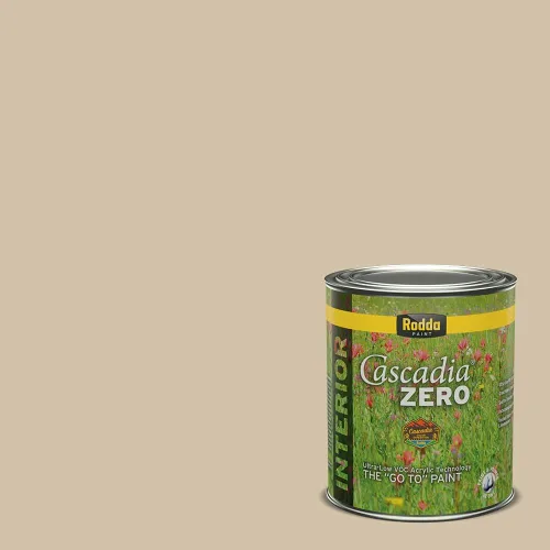 Miniatura 171 de Rodda Paint CASCADIA ZERO - Pintura plana e imprimación para interiores en uno, cuarto de galón, piel bronceada