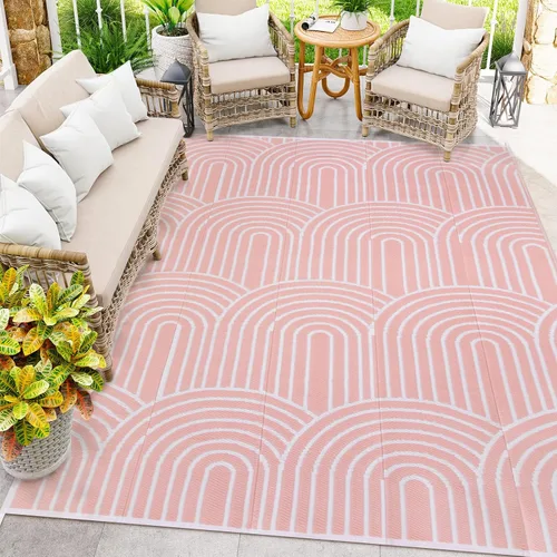 Miniatura 36 de Anidaroel Alfombras de exterior de 6 x 9 pies para patios, impermeables, reversibles, de plástico tropical, alfombra de campamento, alfombra grande