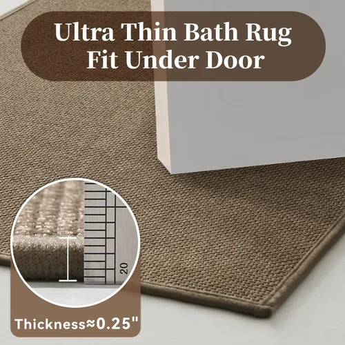 Miniatura 5 de MontVoo Alfombra de Baño - Alfombras de Baño Ultra Delgadas Antideslizantes para Alfombra de Baño de Secado Rápido, Respaldo de Goma Alfombras