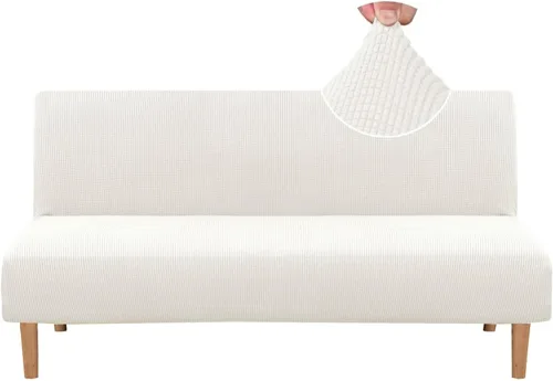Miniatura 18 de H.VERSAILTEX - Funda elástica para sofá o cama, licra de alto elastano, lavable a máquina, tela Jacquard para sofá, futón Chocolate