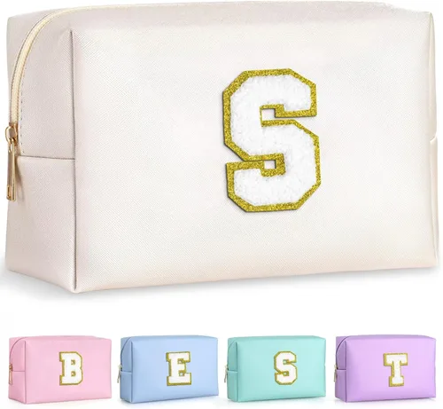 Miniatura 150 de TOPEAST - Bolso de maquillaje para mujer, G Blanco nacarado-rosa