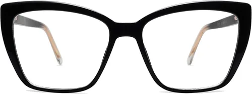 Miniatura 4 de AMOMOMA Trendy TR90 Gafas de Lectura Grandes con Filtro de Luz Azul para Mujeres, Elegantes Gafas Cuadradas Tipo Ojo de Gato AM6031 0c1.negro