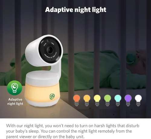 Miniatura 4 de LeapFrog Monitor de bebé LF925HD con cámara y audio, monitor de bebé de acceso remoto WiFi de 1080p, cámara panorámica e inclinación de 360°, zoom