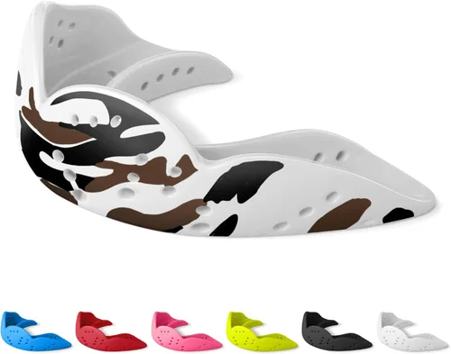 Miniatura 24 de SISU Aero - Protectores bucales 0.06 pulgadas, ajuste a la medida, protector bucal deportivo, para jóvenes y adultos, S