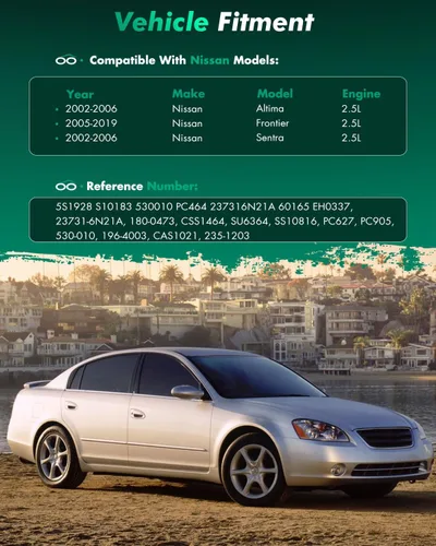 Miniatura 3 de SCITOO 237316N21A Sensor de posición del cigüeñal para Nissan para Altima para Sentra 2002-2006 para Frontier 2005-2019 23731-6N21A 5S1928 S10183