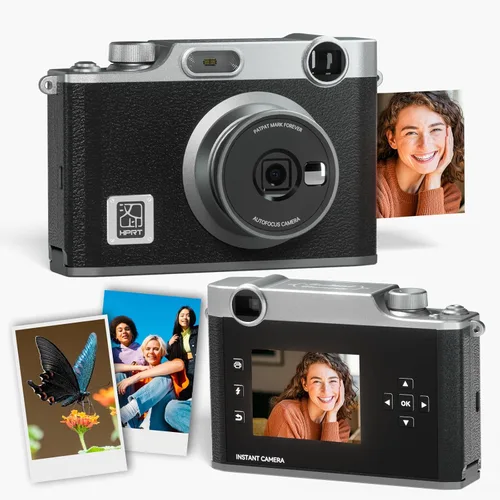 Cámara instantánea iDPRT, cámara de impresión instantánea Bluetooth | Cámaras de película instantánea | Cámara y impresora fotográfica (2 x 3