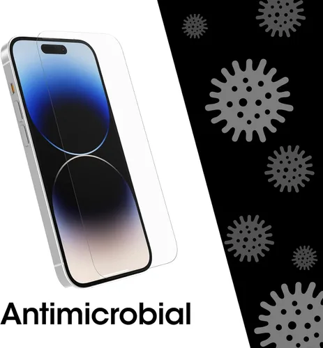 Miniatura 3 de OtterBox AMPLIFY - Protector de pantalla antimicrobiano de vidrio para iPhone 14 Pro Max (solamente), respuesta táctil impecable, resistente a