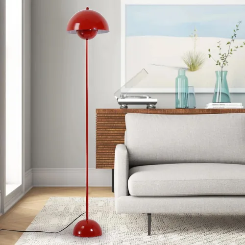 Miniatura 8 de COSYLUX Lámpara de pie moderna para sala de estar, lámpara de pie alta industrial para dormitorio, pantalla de metal que refleja la luz, lámpara