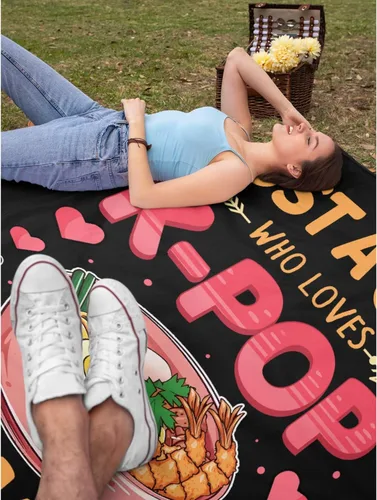 Miniatura 7 de Manta Personalizada Girl Loves Ramen Súper Suave Ligera Manta Cómoda Esponjosa Edredón para Cama Sofá Todas las Estaciones Cálida 50"x40" Pequeña