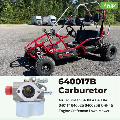 Miniatura 2 de 640017B Carburador con filtro de aire para Tecumseh 640004 640014 640117 640025 640025B OHH45 OHH50 OHH55 OHH60 OHH65 Engine Craftsman cortacésped