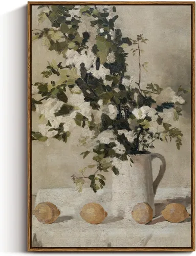 Miniatura 24 de VIYYIEA Arte de Pared en Lienzo Enmarcado Decoración del Hogar, Decoración de Granja Valles Ondulantes bajo Cielos Despejados Pintura de Pared
