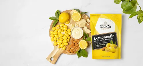 Miniatura 6 de Sconza Lemoncello - Almendras de crema de limón y chocolate blanco, inspiradas en los árboles de limón de Italia, fabricadas en los Estados Unidos